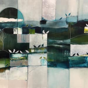 Contemporary landscape - The Story Tellers by Julie Whyman